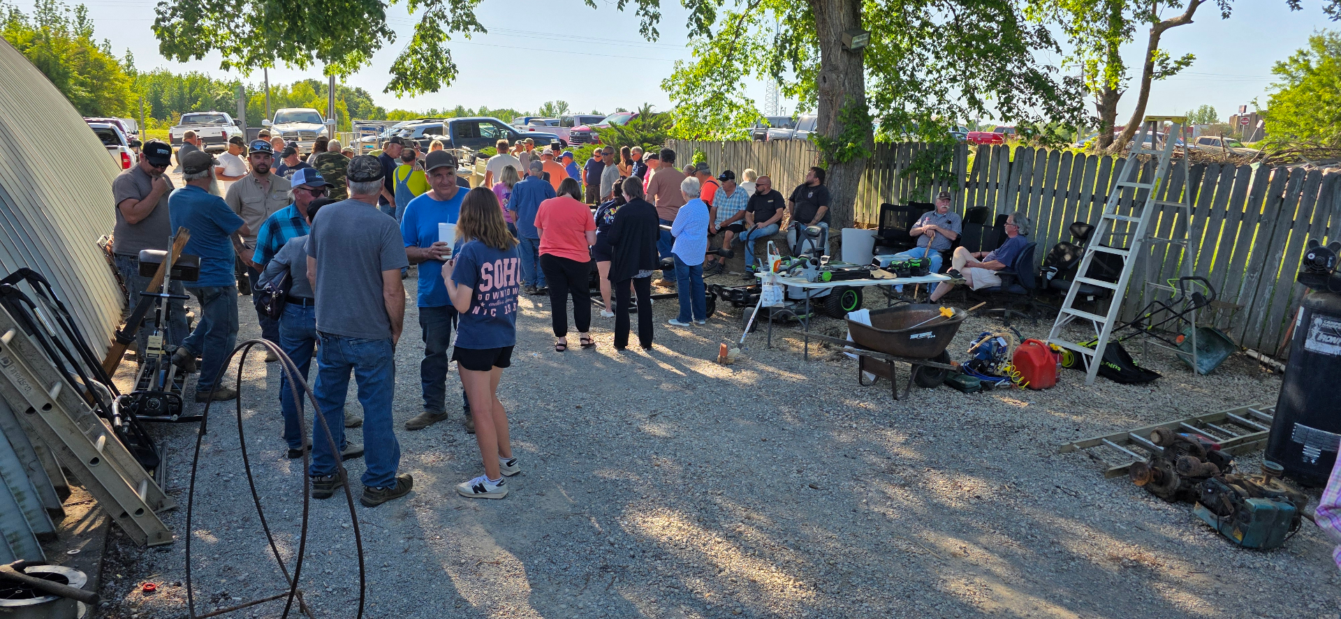 Crowd at a JP's outdoor auction